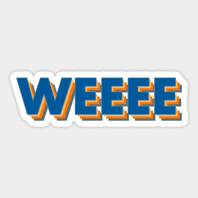 Weeee! Sticker by lowercasev